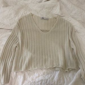 Zara off white sweater